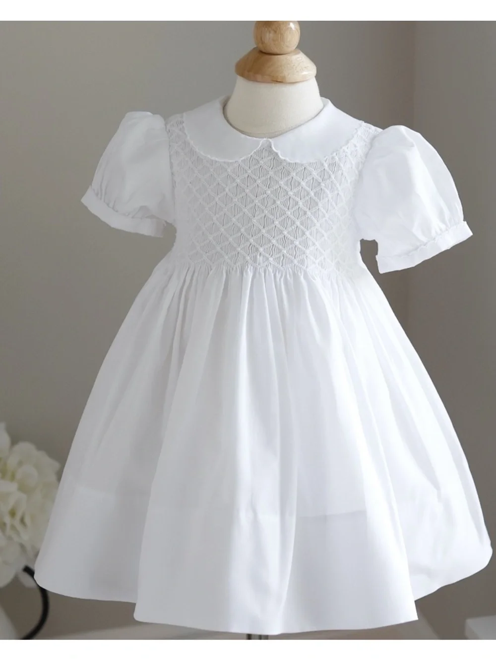 Feltman Brothers Smocked White Dress Flower Girl NWT
